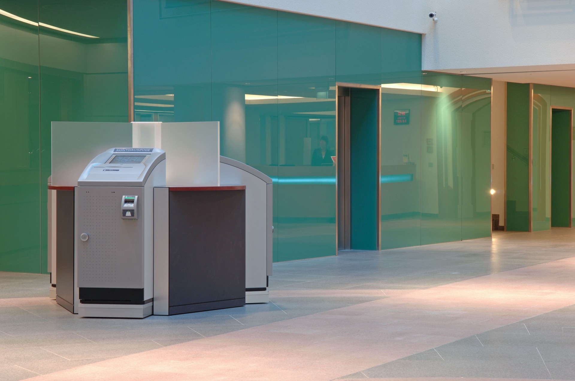 modern bank interior